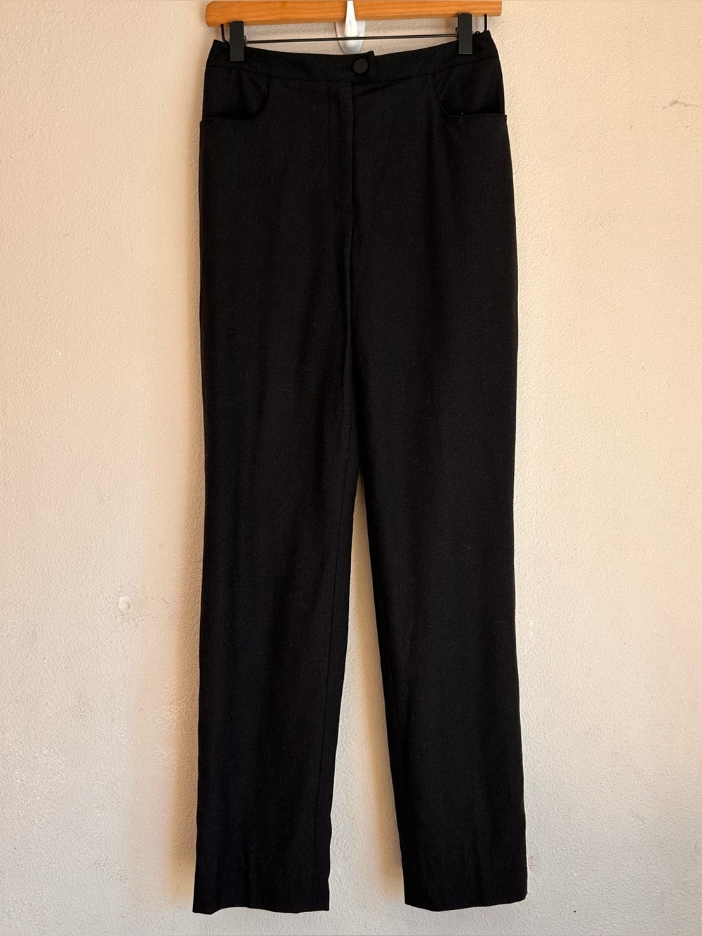 Chanel Womens 38 Dark Gray Wool Trouser Pants